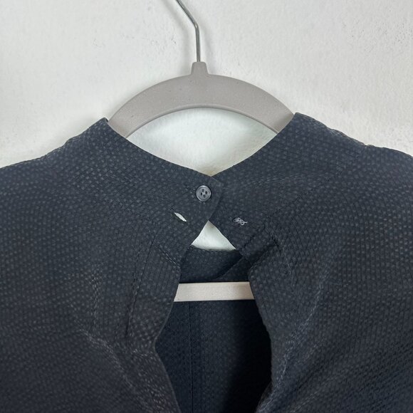 Everlane Mock Neck Blouse 16 Balloon Sleeve Minimalist Contemporary Keyhole Back - Picture 7 of 11